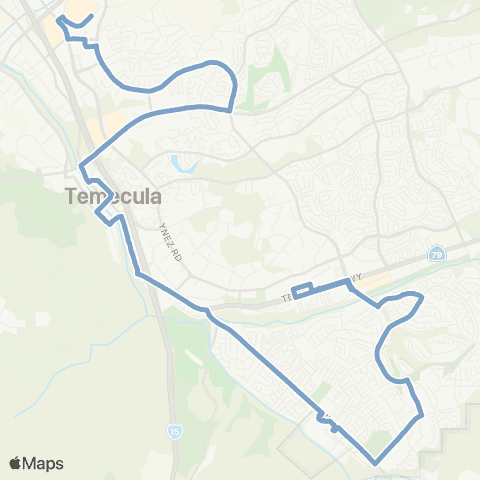 Riverside Transit Agency Promenade Mall - Temecula Vly Hosp map