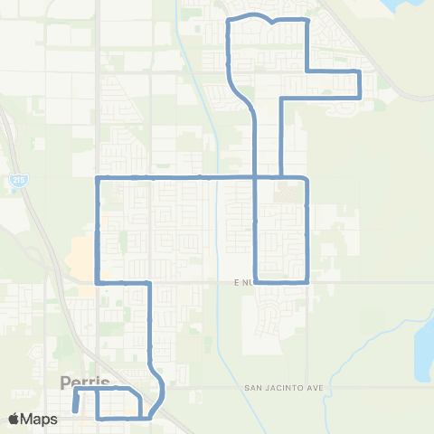 Riverside Transit Agency Perris Station - May Ranch map