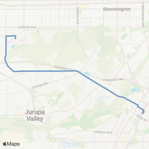 Riverside Transit Agency Riverside Vine St Hub-Country Village map