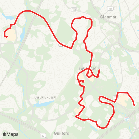 RTA of Central Maryland Lark Brown / Waterloo map