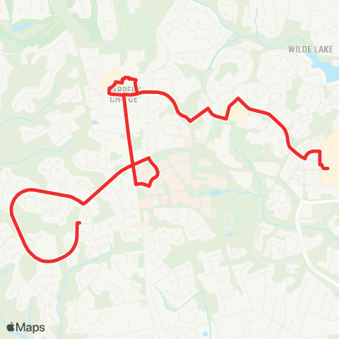 RTA of Central Maryland Harper's Choice / Clary's Forest map