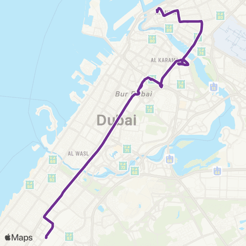 RTA Gold Souq Bus Sta - Al Quoz Bus Sta map