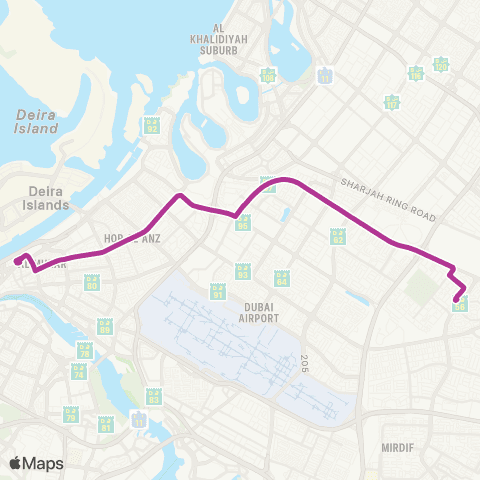 RTA Gold Souq Bus Sta - Al Qusais Bus Sta map