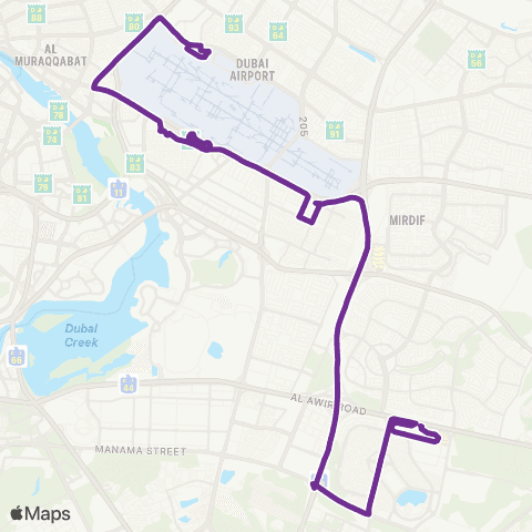 RTA Int'L City Bus Sta - Airport Terminal 2 map