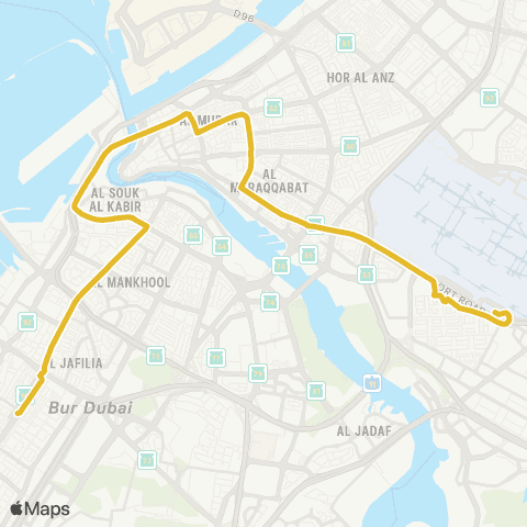 RTA Airport Terminal 3 - Al Satwa Bus Sta map