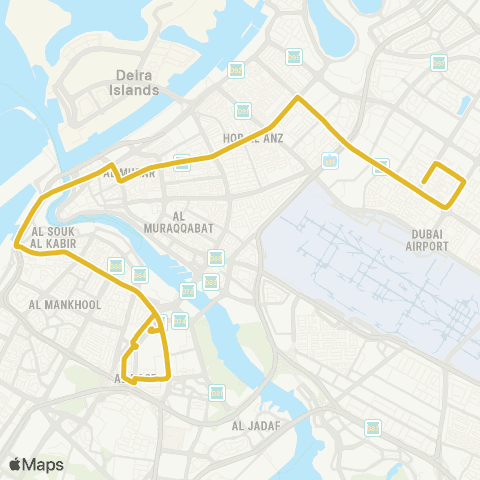 RTA Shaikh Rashid Colony - Oud Metha Bus Sta map