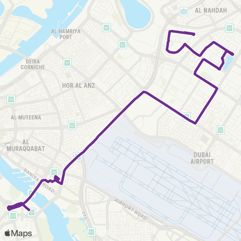 RTA Deira City Center Bus Sta - Al Nahda 1 map