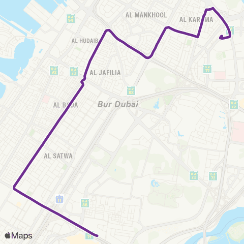 RTA Dubai Mall - Oud Metha Bus Station map