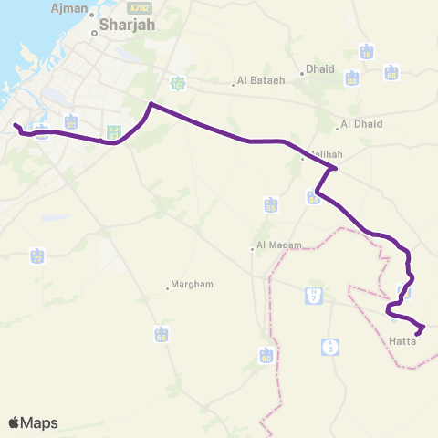 RTA Dubai Mall - Hatta Bus Station map
