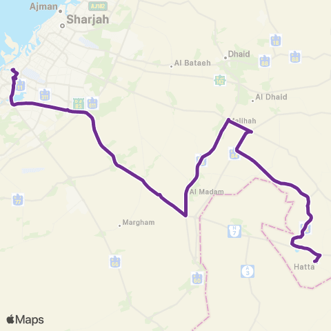 RTA Union Bus Station - Hatta Bus Station map