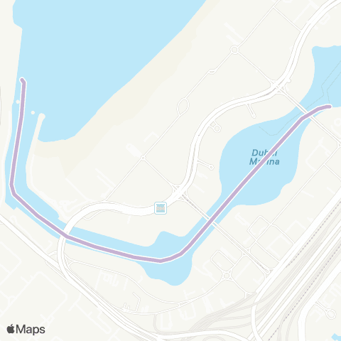 RTA Dubai Marina Mall MTS - Bluewaters MTS map