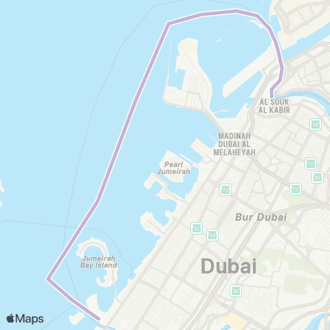 RTA Al Ghubaiba MTS - Dubai Canal MTS map