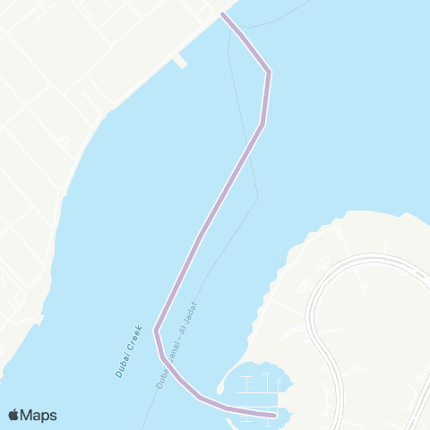 RTA Al Jaddaf MTS - Creek Harbour MTS map
