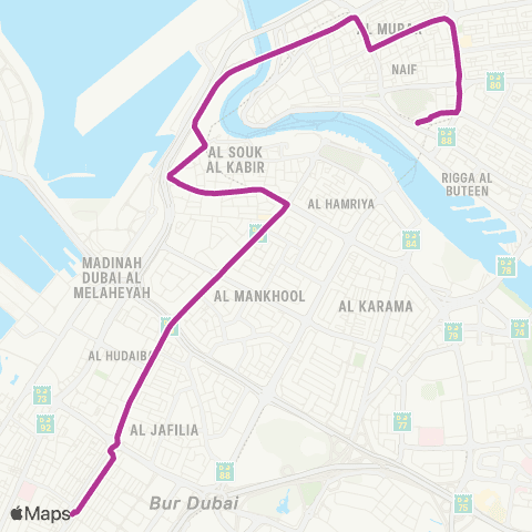 RTA Union Bus Station - Al Satwa map