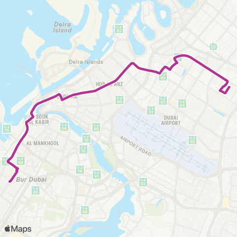 RTA Lulu Village - Al Satwa Bus Station map