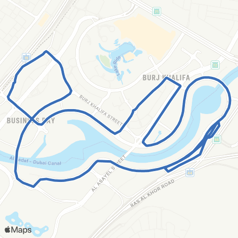 RTA Business Bay 2 Bus Sta - Business Bay MS map