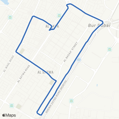 RTA Financial Center MS - Al Satwa map