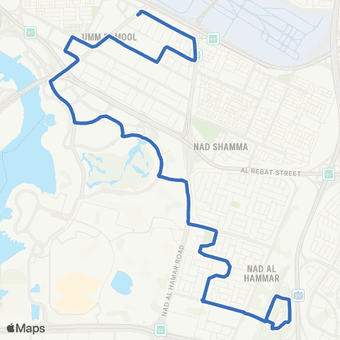 RTA Nadd Al Hamar - Emirates MS map