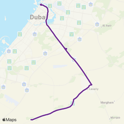 RTA Al Ghubaiba Bus Sta - Dubai Endurance City map