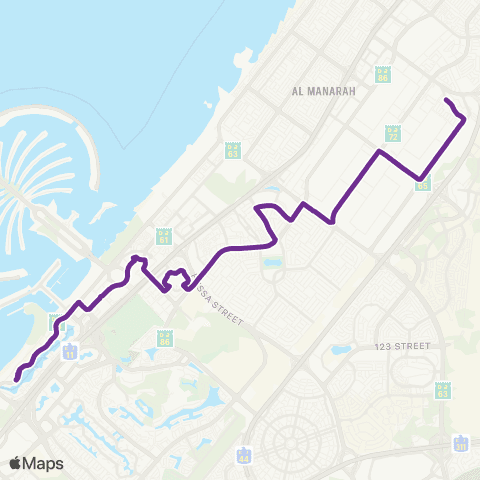 RTA Al Khail Gate - Jumeirah Bch Residence Sta map