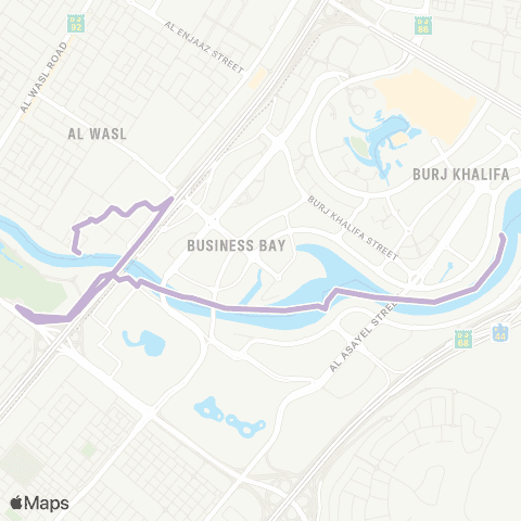 RTA Alwajeha Al Maeyah MTS - Sheikh Zayed Rd MTS map