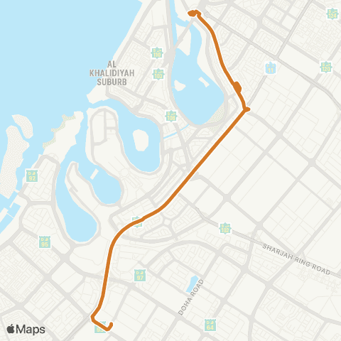 RTA Stadium Bus Sta - Sharjah, Al Jubail Bus Sta map