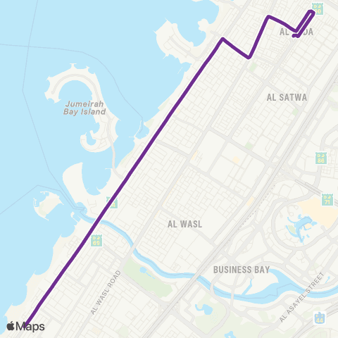 RTA Al Satwa Bus Station - Jumeirah 3 map