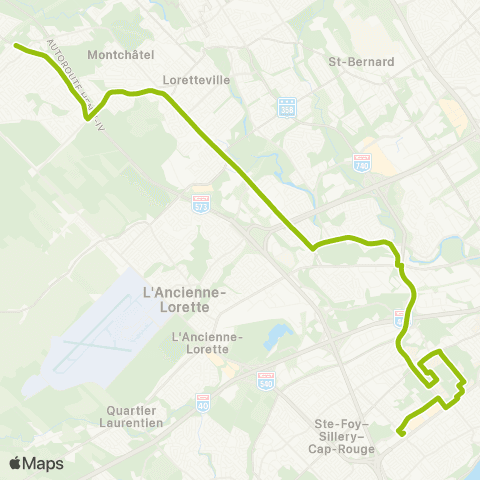 RTC Sainte-Foy Centre - Val-Bélair map
