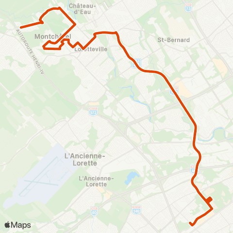 RTC Ste-Foy Ctre via Univ. Laval - Loretteville map