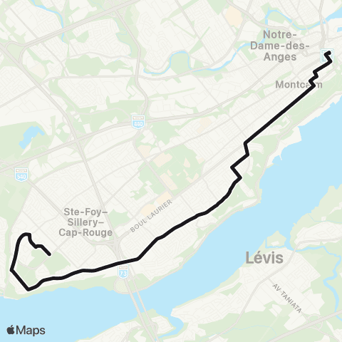 RTC - Pointe-de-Sainte-Foy map