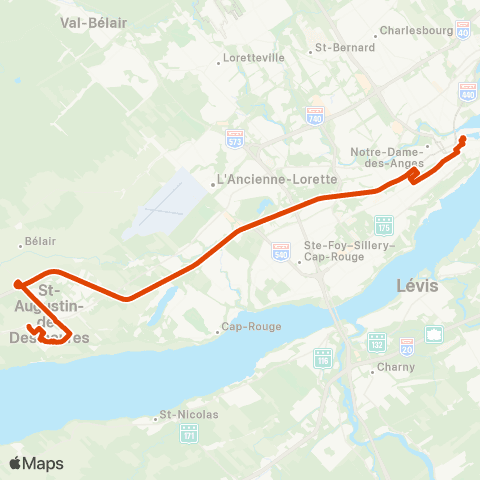 RTC Terminus Gare-du-Palais - Saint-Augustin map