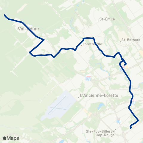 RTC Sainte-Foy Centre - Val-Bélair map