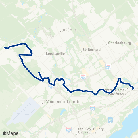 RTC Place Jacques-Cartier - Val-Bélair map