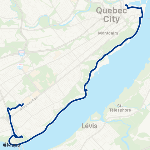 RTC Terminus Gare-du-Palais - Ste-Foy Centre map