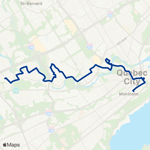RTC Pl. J.-Cartier / Colline Parlementaire - Terminus les Saules map