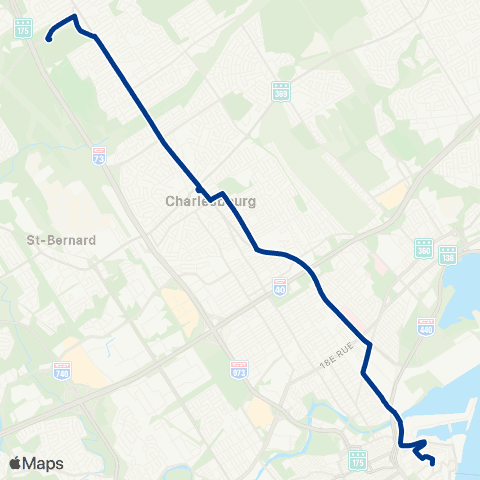 RTC Vieux-Québec - Terminus de la Faune map