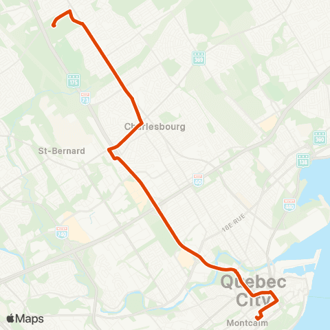 RTC Colline Parlementaire - Terminus de la Faune map