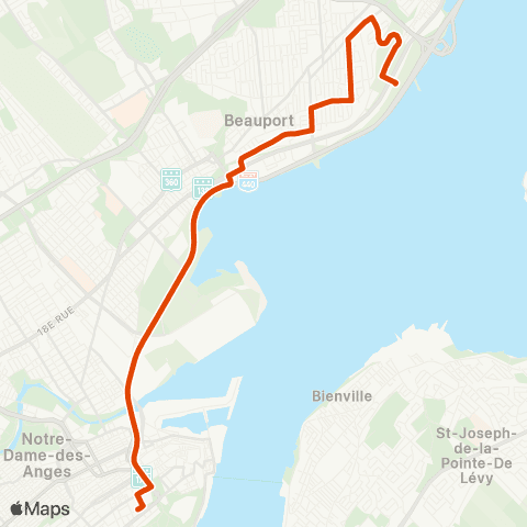 RTC Colline Parlementaire - Parc-O-Bus Ste-Anne map