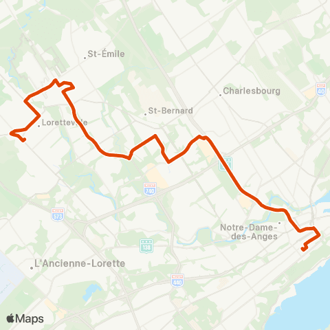 RTC Colline Parlementaire - Loretteville map