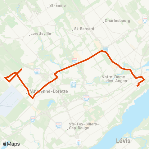 RTC Pl. Jacques-Cartier / Colline Parlementaire - l'Ancienne-Lorette map