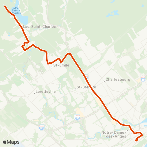 RTC Colline Parlementaire - Lac-St-Charles map