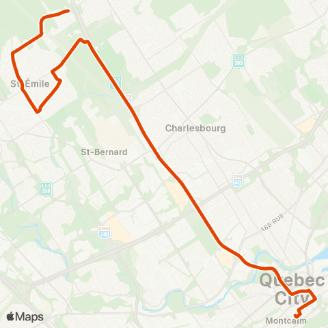 RTC Colline Parlementaire - Saint-Émile map