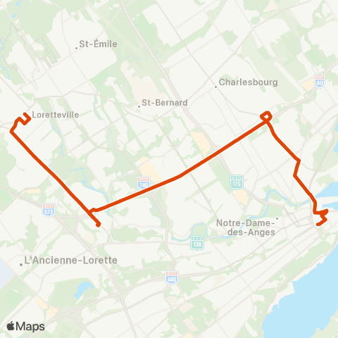 RTC Vieux-Québec - Loretteville map