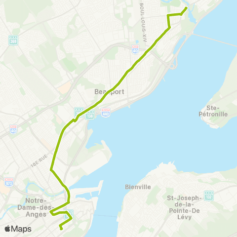 RTC Terminus Chute-Montmorency - Colline Parlementaire map