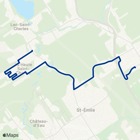 RTC Lignes scolaires École Secondaire du Phare - du Lac-St-Charles / Lepire map