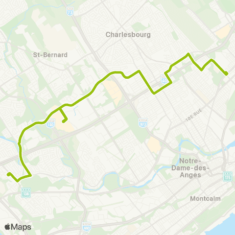 RTC Terminus Beauport - Terminus les Saules map