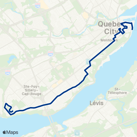 RTC Gare Fluviale - Pointe-de-Sainte-Foy map