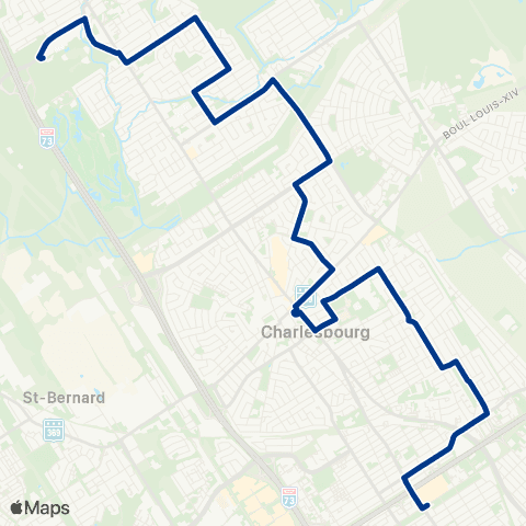 RTC 41e Rue Est - Terminus de la Faune map