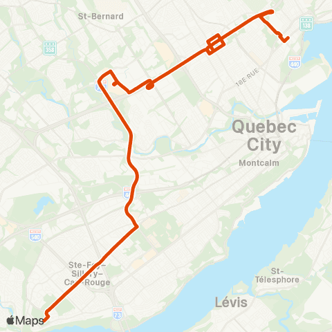 RTC Pointe-de-Ste-Foy - Term. Beauport / Pob d'Estimauville map