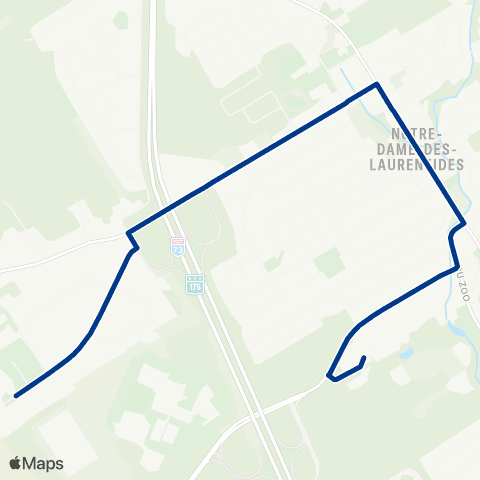 RTC Parc Industriel Charlesbourg - Terminus de la Faune map